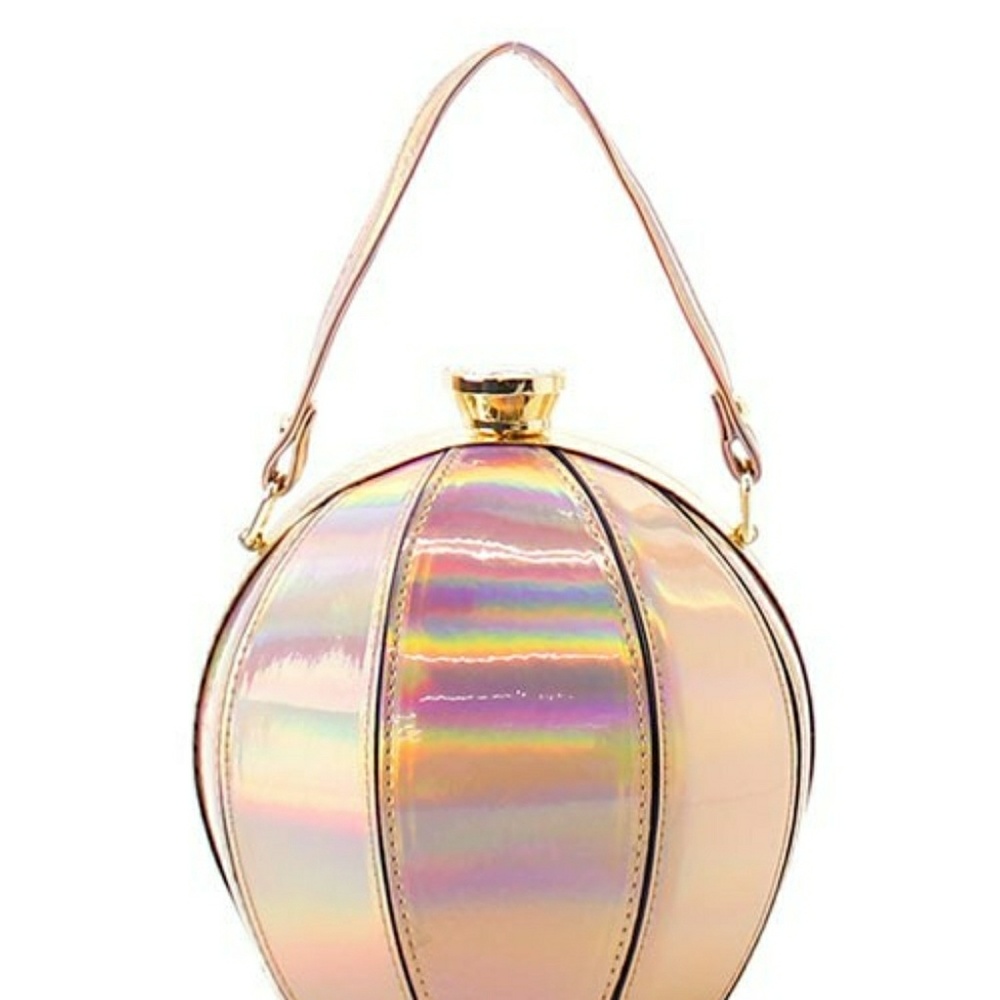 D'ORCIA Rose gold mini basketball purse